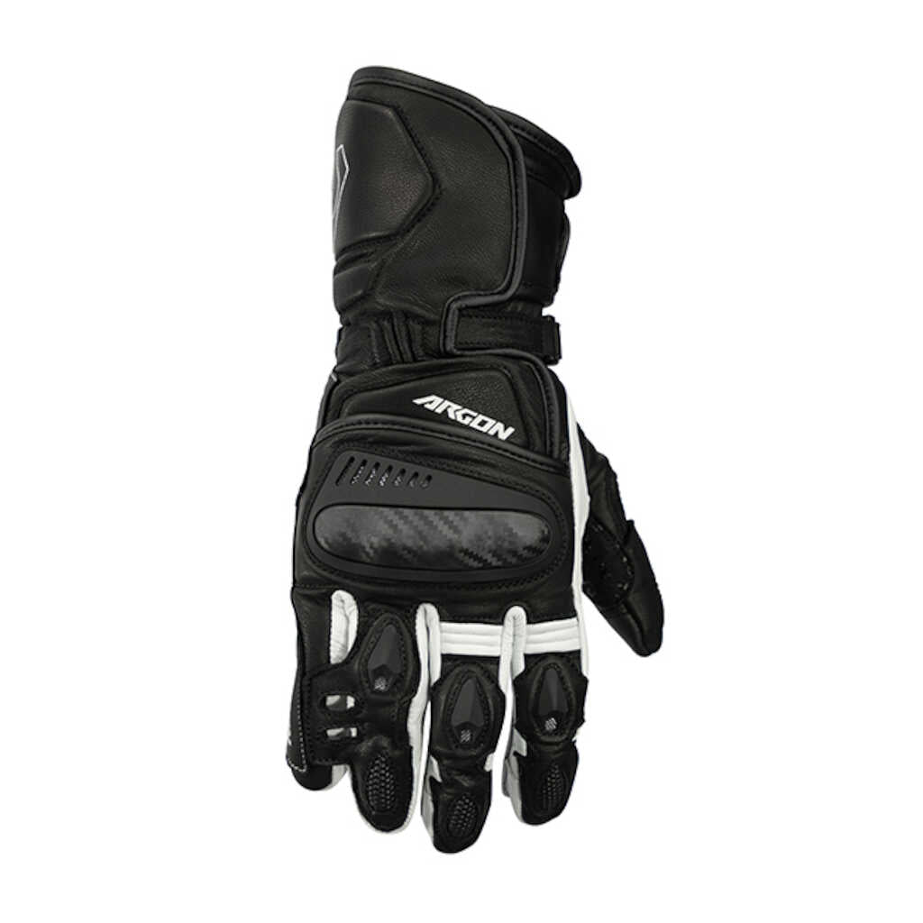 GLOVES ARGON ENGAGE BLACK WHITE RACING
