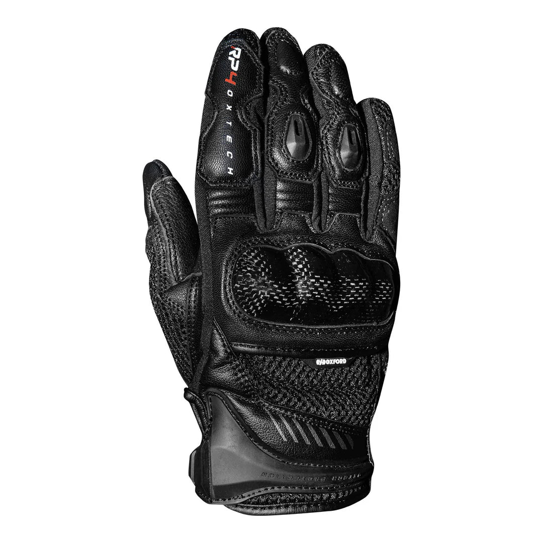 GLOVES OXFORD RP-4 MENS SHORT LTHR SPORT BLK