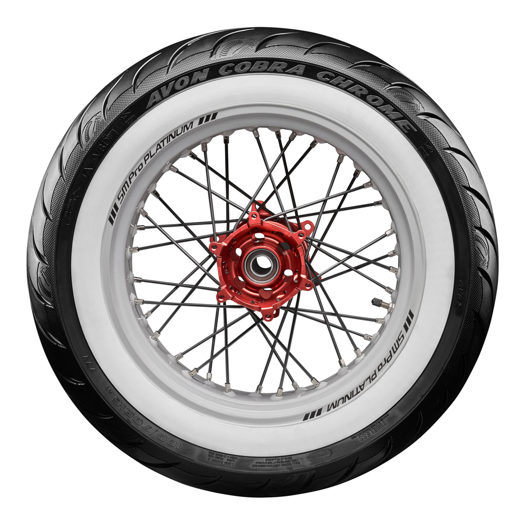 Avon Cobra Chrome 170/80B15 White Wall Rear Tyre (83H Rating) AV92