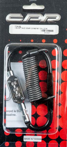 Combination Helmet/Gear Lock