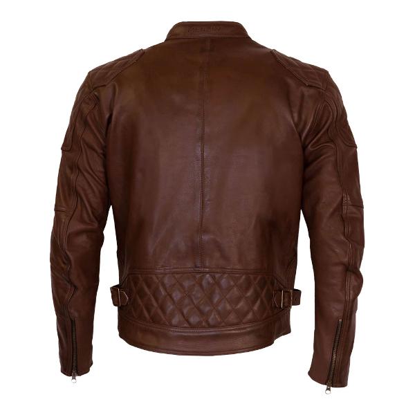 MERLIN Jacket Chester Café D3O Leather Brown
