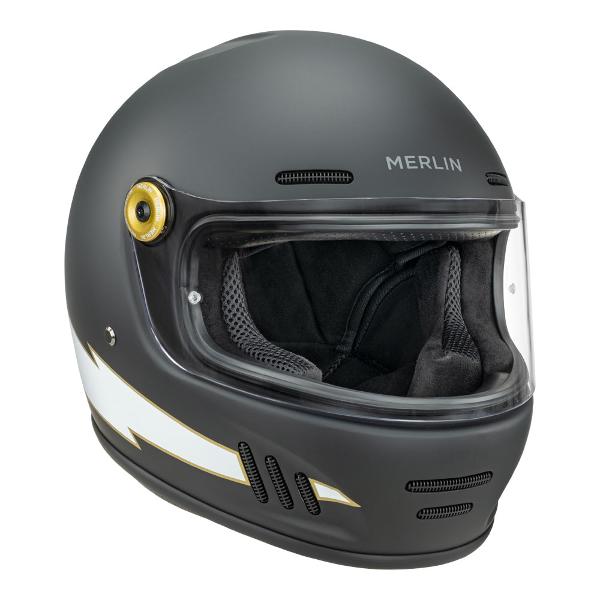 MERLIN Helmet Revival Flash Matt Black