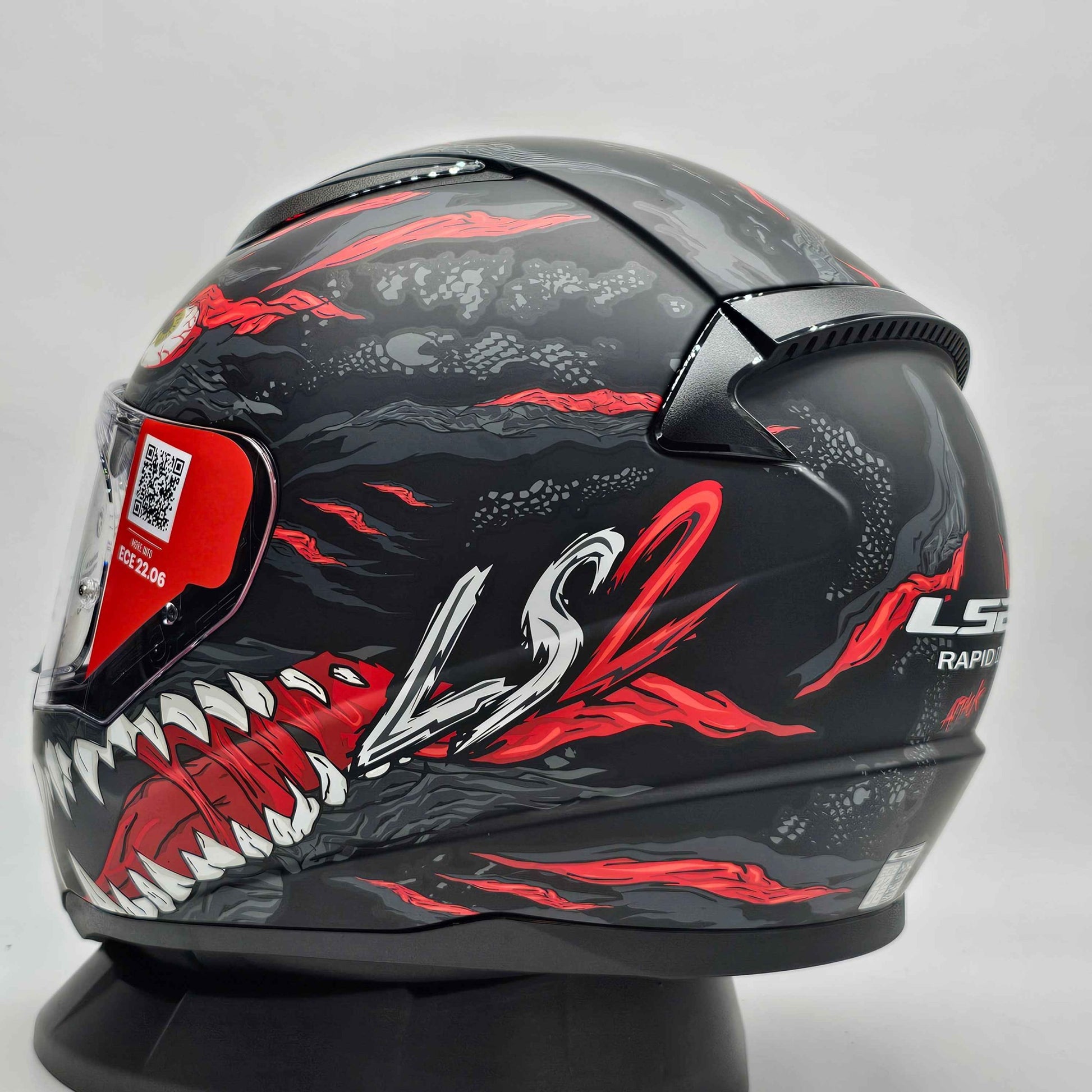 HELMET LS2 FF353 RAPID II KAIJU BLACK RED