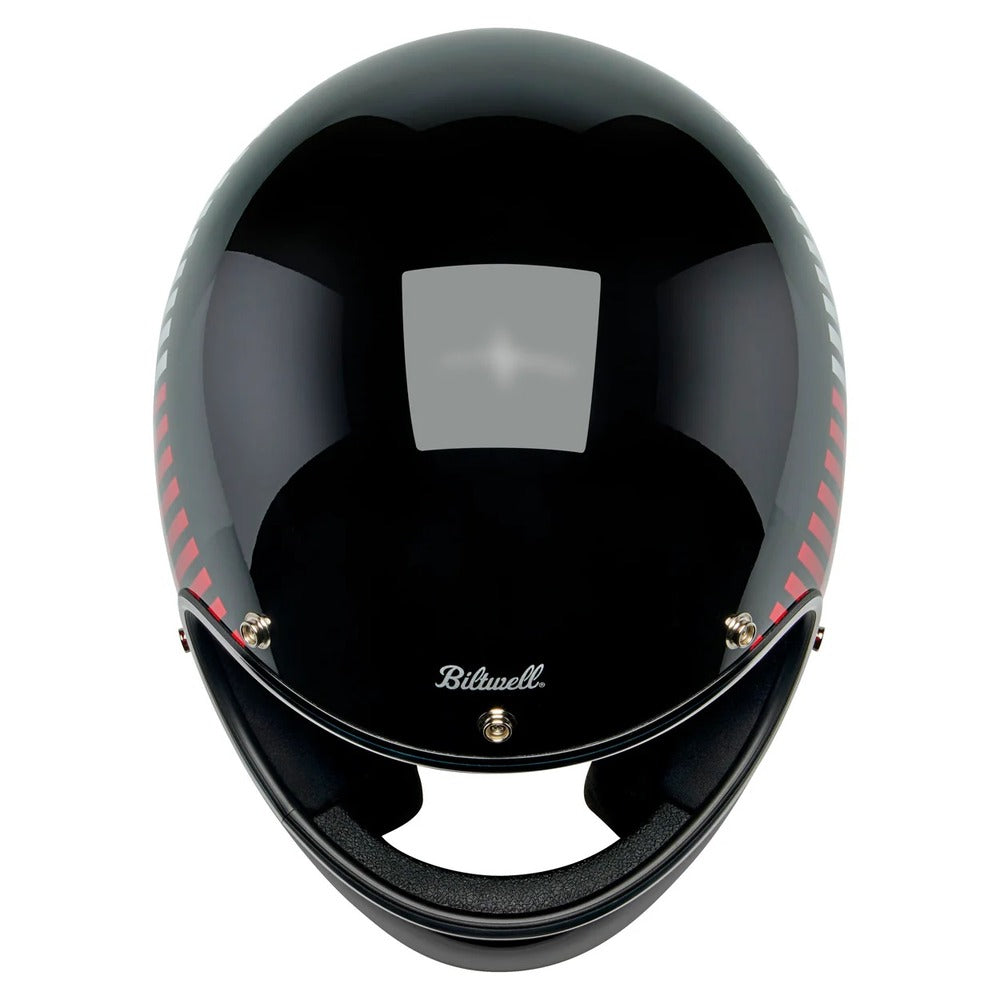 BILTWELL Gringo - GLOSS BLACK R/W/B RACEFLOW