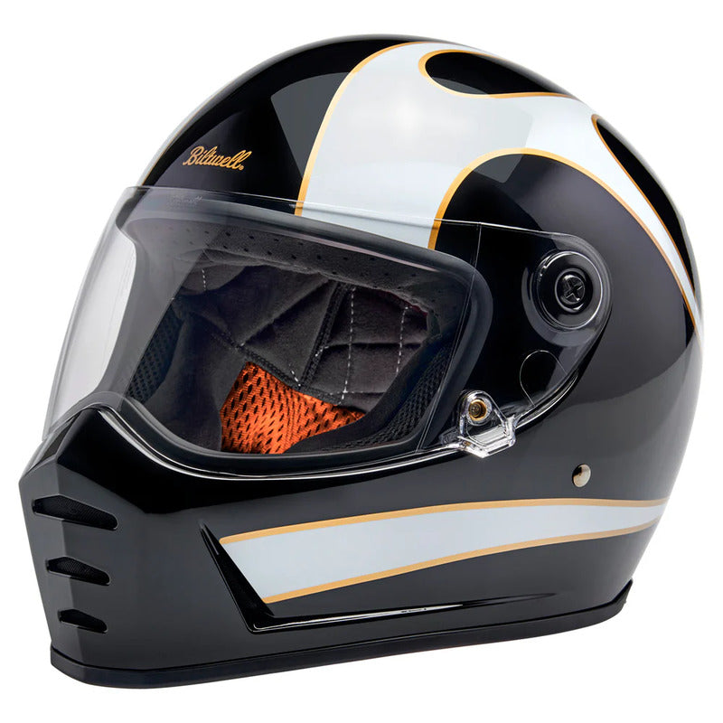 Biltwell - Lane Splitter - Gloss Black/ White Flame