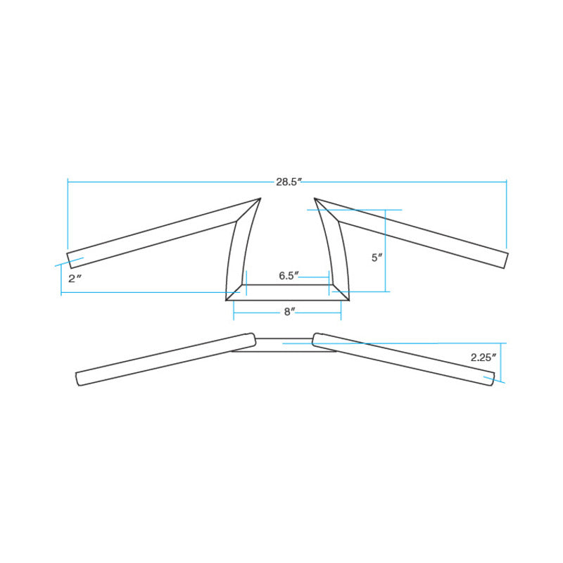 Biltwell - KEYSTONE 1" BARS | BLACK SLOTTED