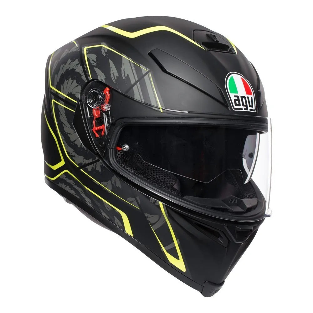 HELMET AGV K5 S TORNADO MATT BLACK YELLOW FLUO