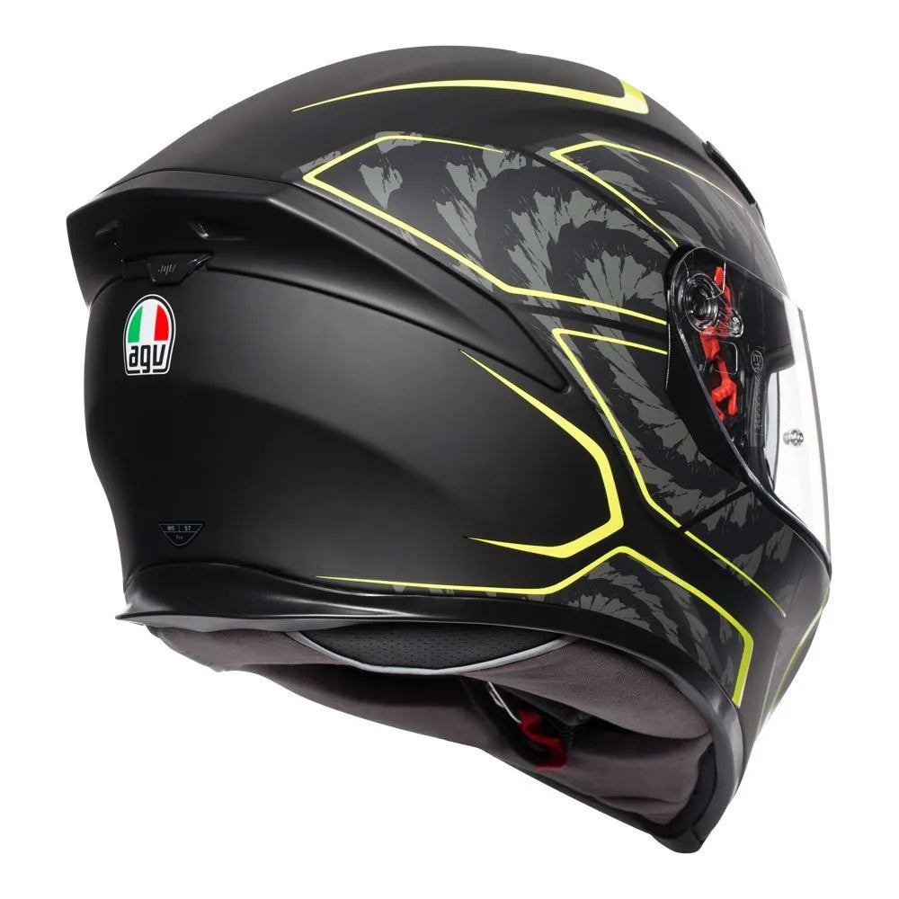 HELMET AGV K5 S TORNADO MATT BLACK YELLOW FLUO