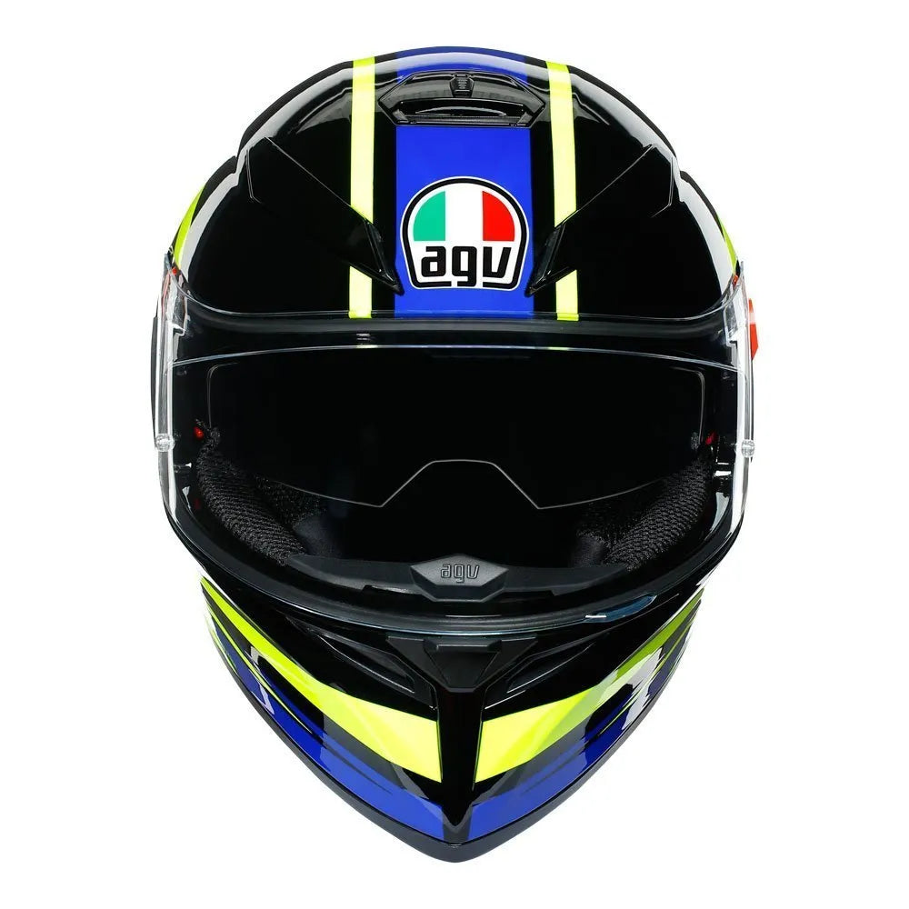 HELMET AGV K3 SV RIDE VR46 BLACK  BLUE YELLOW FLUO