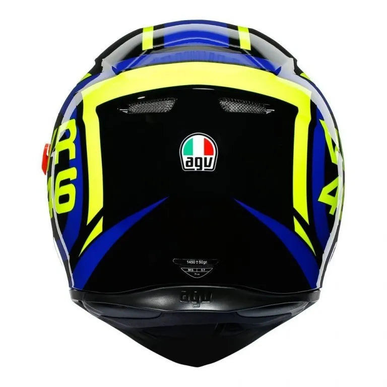 HELMET AGV K3 SV RIDE VR46 BLACK  BLUE YELLOW FLUO