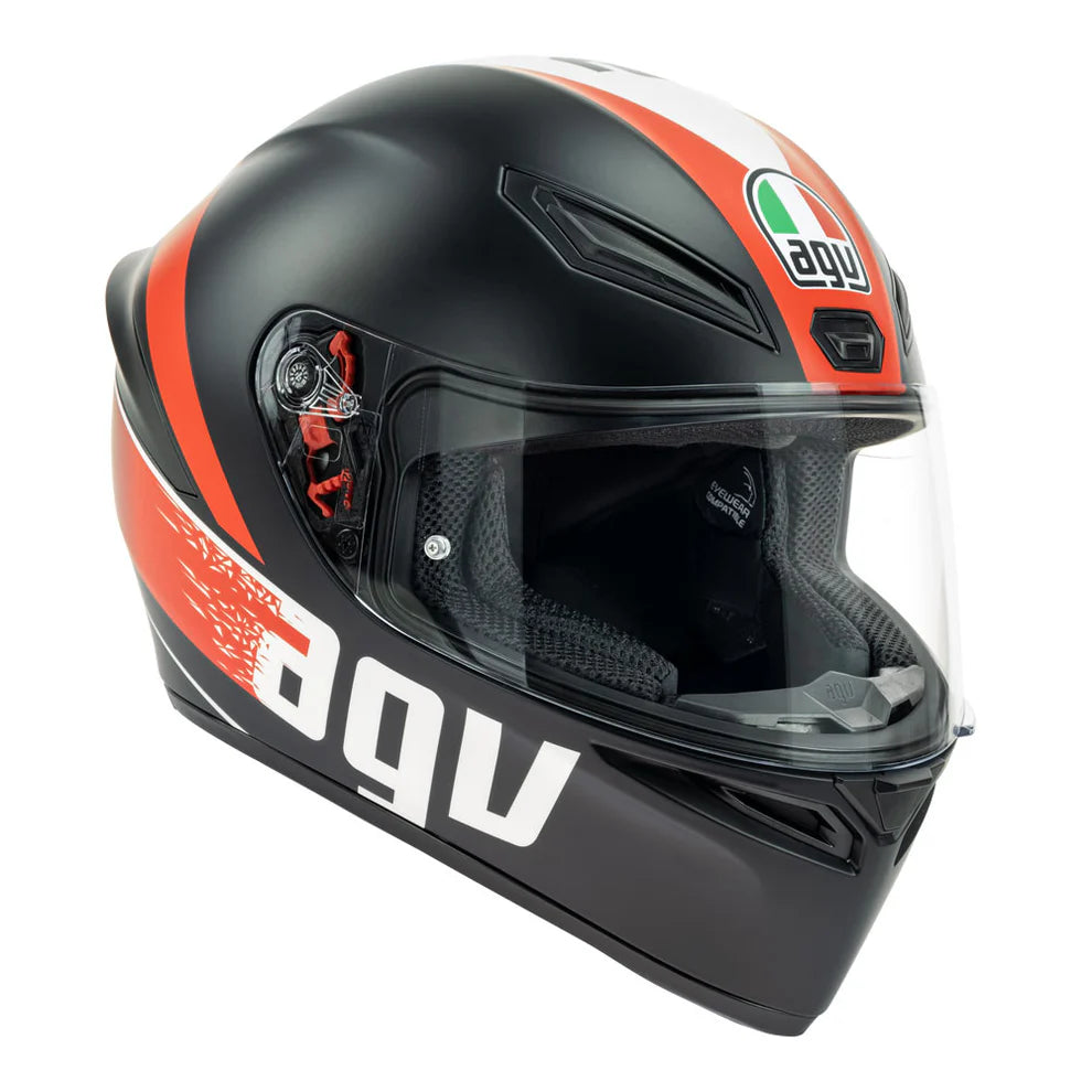 HELMET AGV K1 GRIP MATT BLACK RED