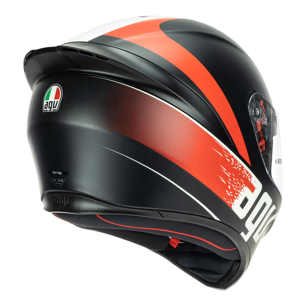 HELMET AGV K1 GRIP MATT BLACK RED