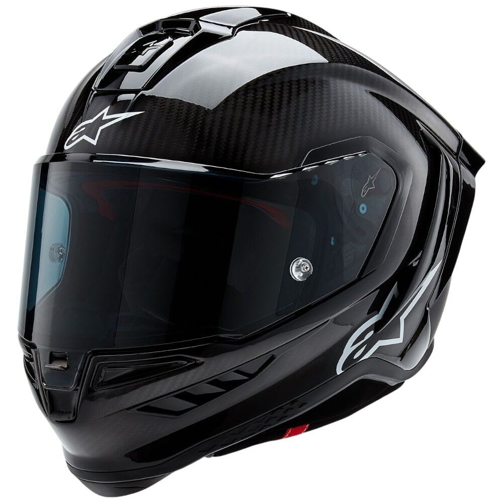 Alpinestars Supertech SR10 Solid Black Carbon Matte / Gloss Helmet