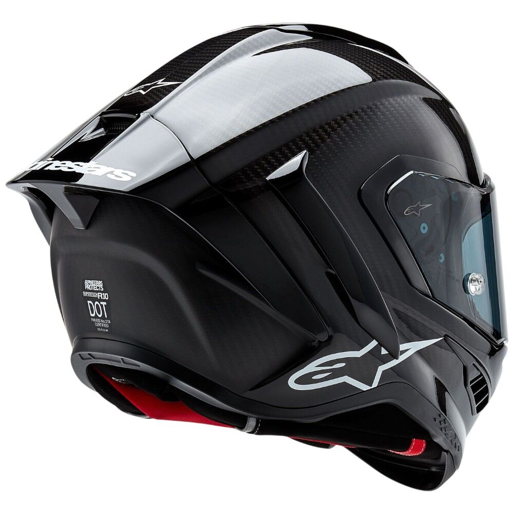 Alpinestars Supertech SR10 Solid Black Carbon Matte / Gloss Helmet