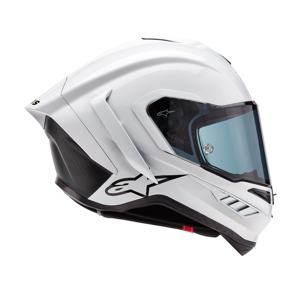 Alpinestars Supertech R10 Solid ECE 22.06 Helmet - White Gloss/Black Matte