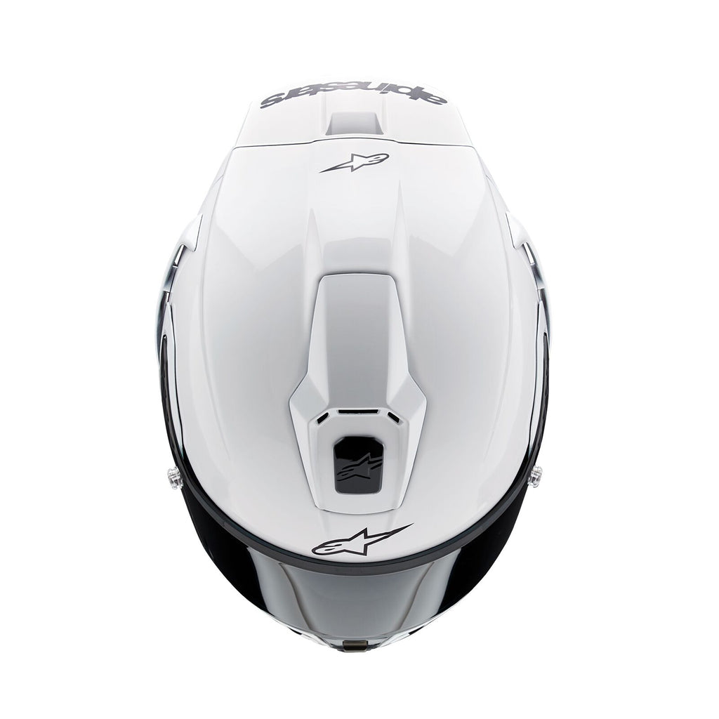 Alpinestars Supertech R10 Solid ECE 22.06 Helmet - White Gloss/Black Matte
