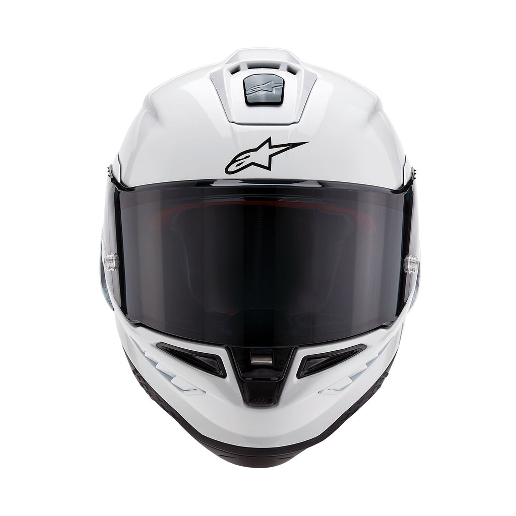 Alpinestars Supertech R10 Solid ECE 22.06 Helmet - White Gloss/Black Matte