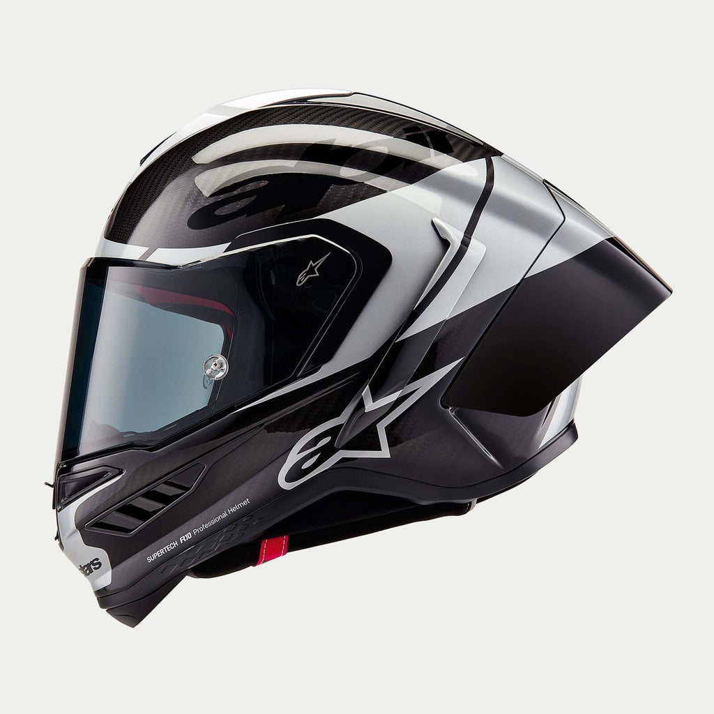 ALPINESTARS SUPERTECH SR10 ELEMENT BLACK CARBON SILVER BLACK GLOSS HELMET L