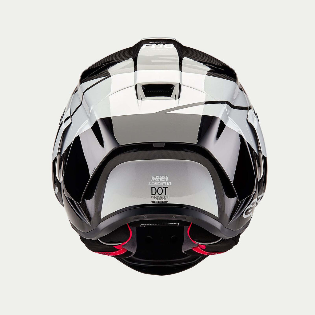 ALPINESTARS SUPERTECH SR10 ELEMENT BLACK CARBON SILVER BLACK GLOSS HELMET L