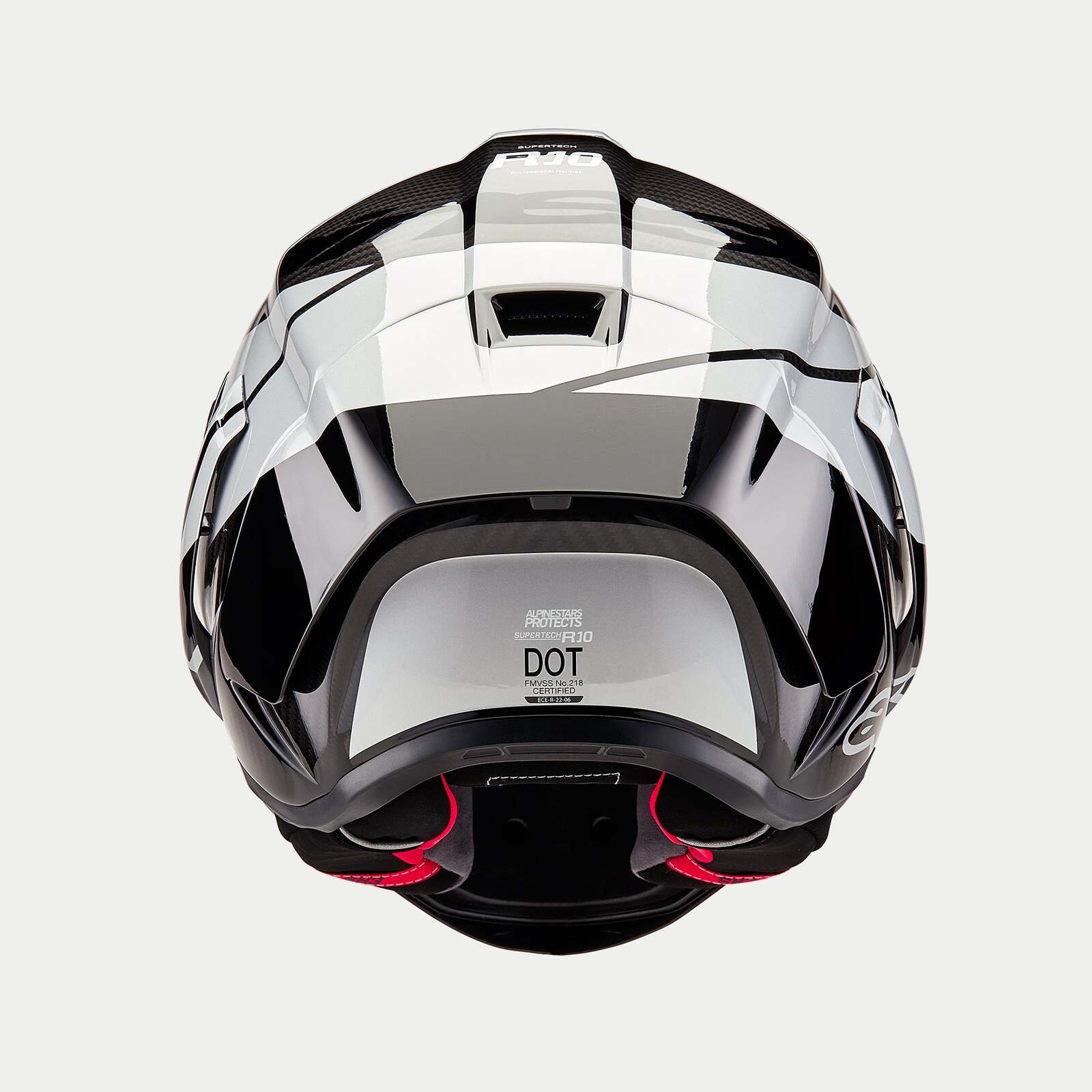 ALPINESTARS SUPERTECH SR10 ELEMENT BLACK CARBON SILVER BLACK GLOSS HELMET L