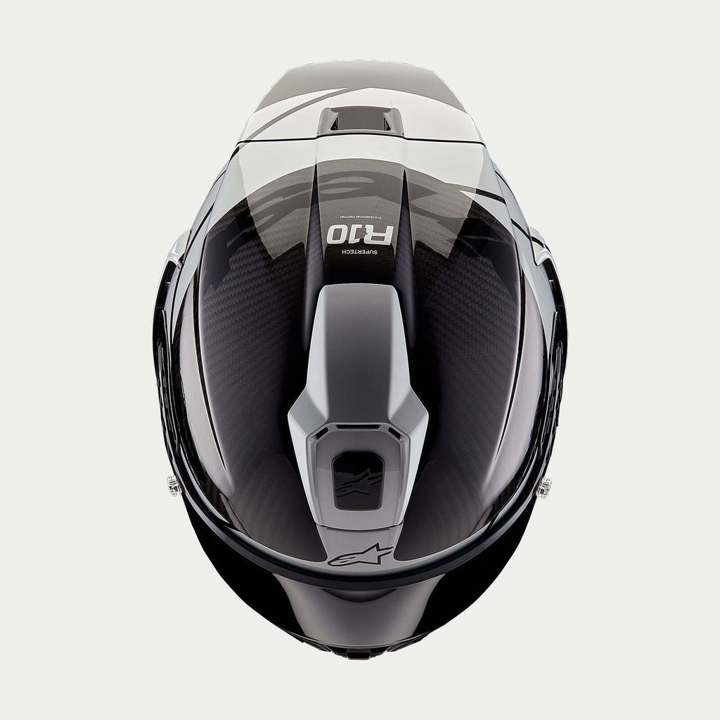 ALPINESTARS SUPERTECH SR10 ELEMENT BLACK CARBON SILVER BLACK GLOSS HELMET L