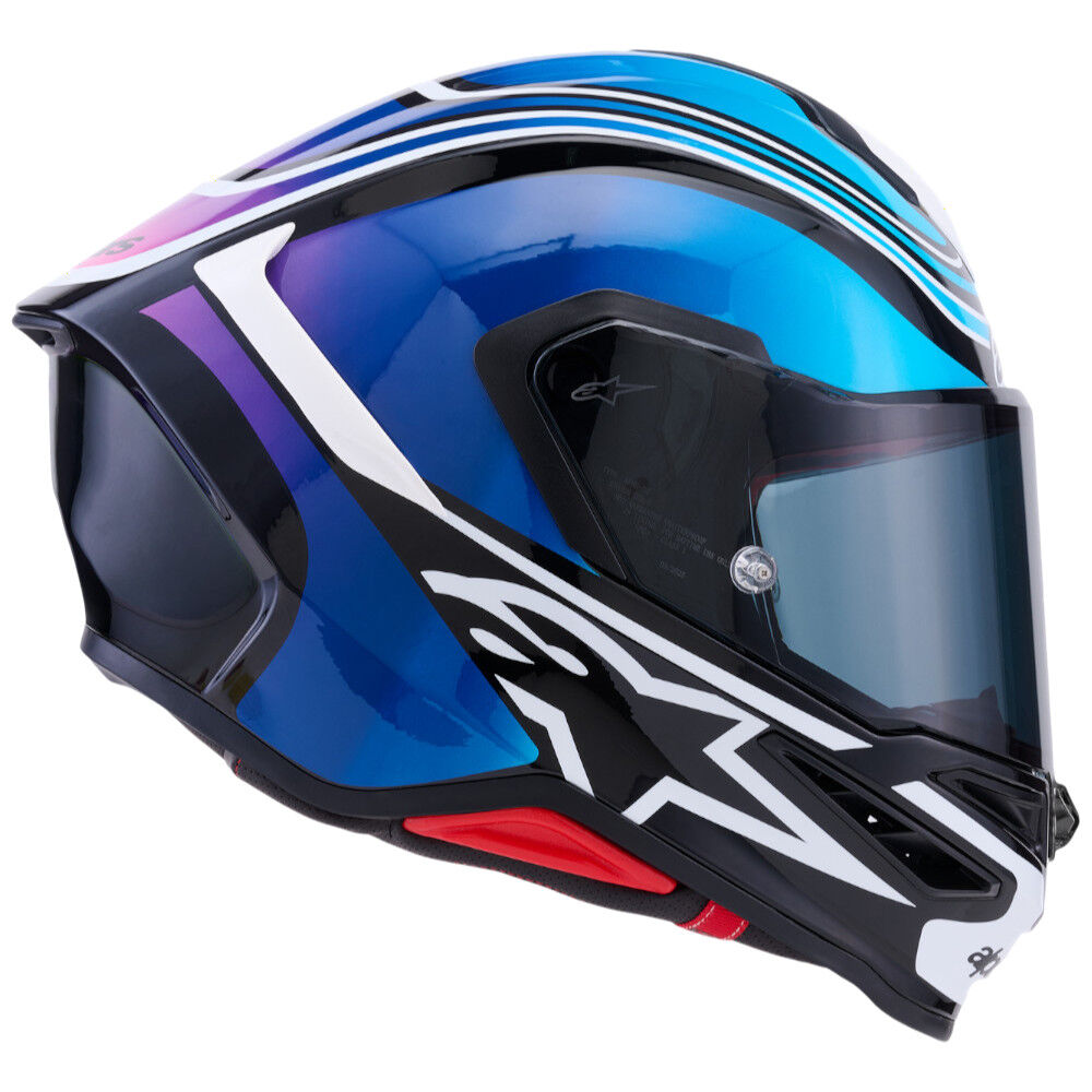 ALPINESTARS SR7 - ZEAL/ BLACK BLUE FLURO PINK WHITE GLOSS