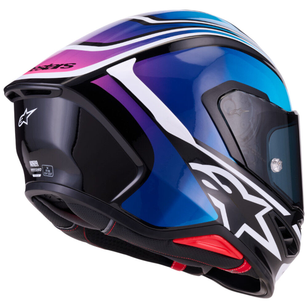 ALPINESTARS SR7 - ZEAL/ BLACK BLUE FLURO PINK WHITE GLOSS