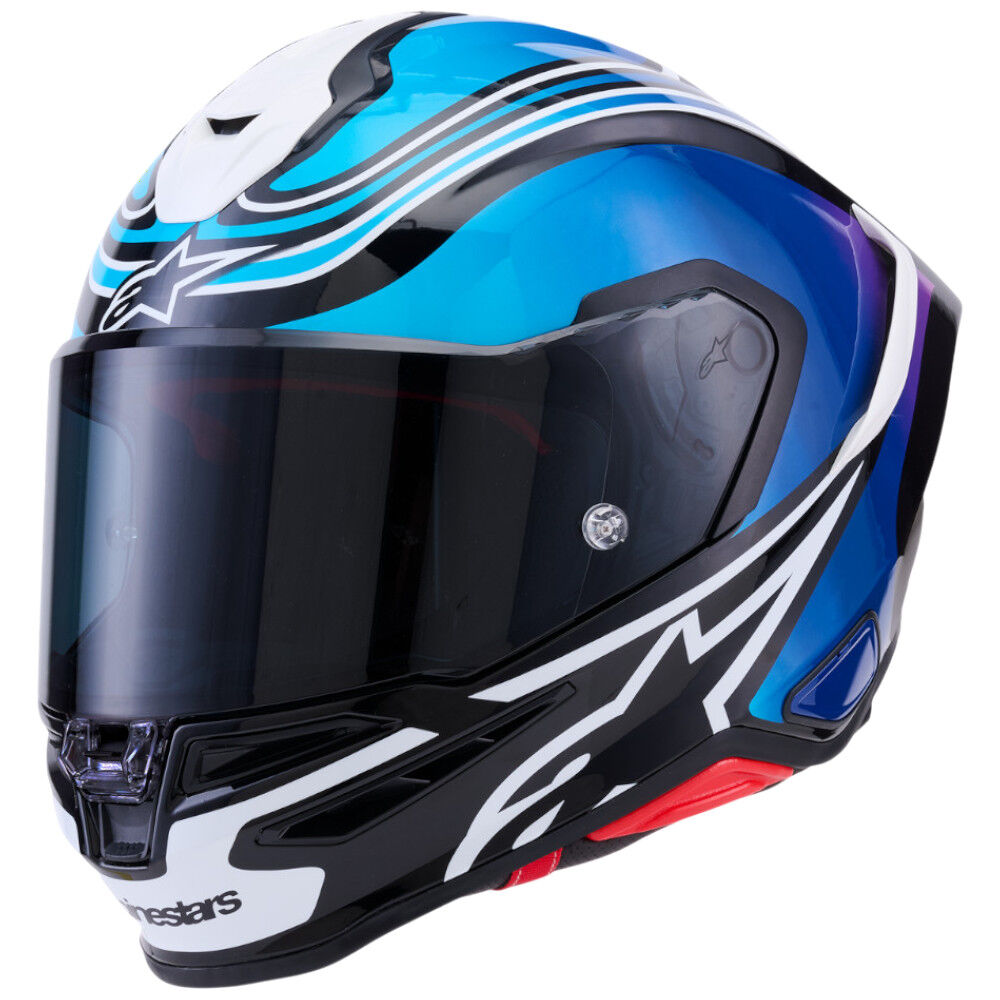 ALPINESTARS SR7 - ZEAL/ BLACK BLUE FLURO PINK WHITE GLOSS