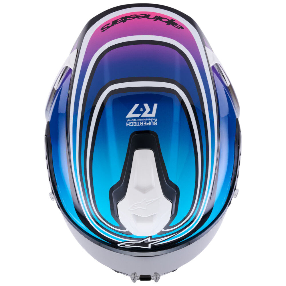 ALPINESTARS SR7 - ZEAL/ BLACK BLUE FLURO PINK WHITE GLOSS