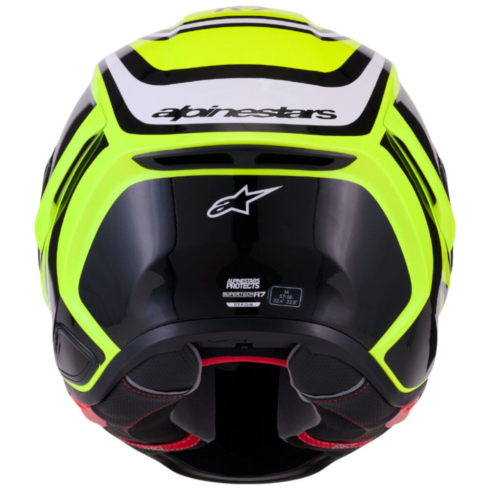 Alpinestars SR7 Zeal Fluro Yellow / Black / White Gloss