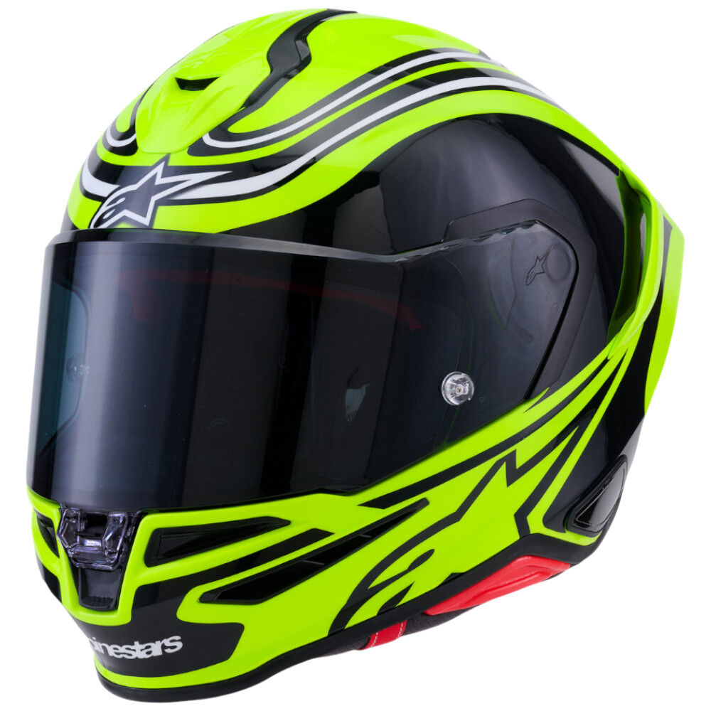 Alpinestars SR7 Zeal Fluro Yellow / Black / White Gloss