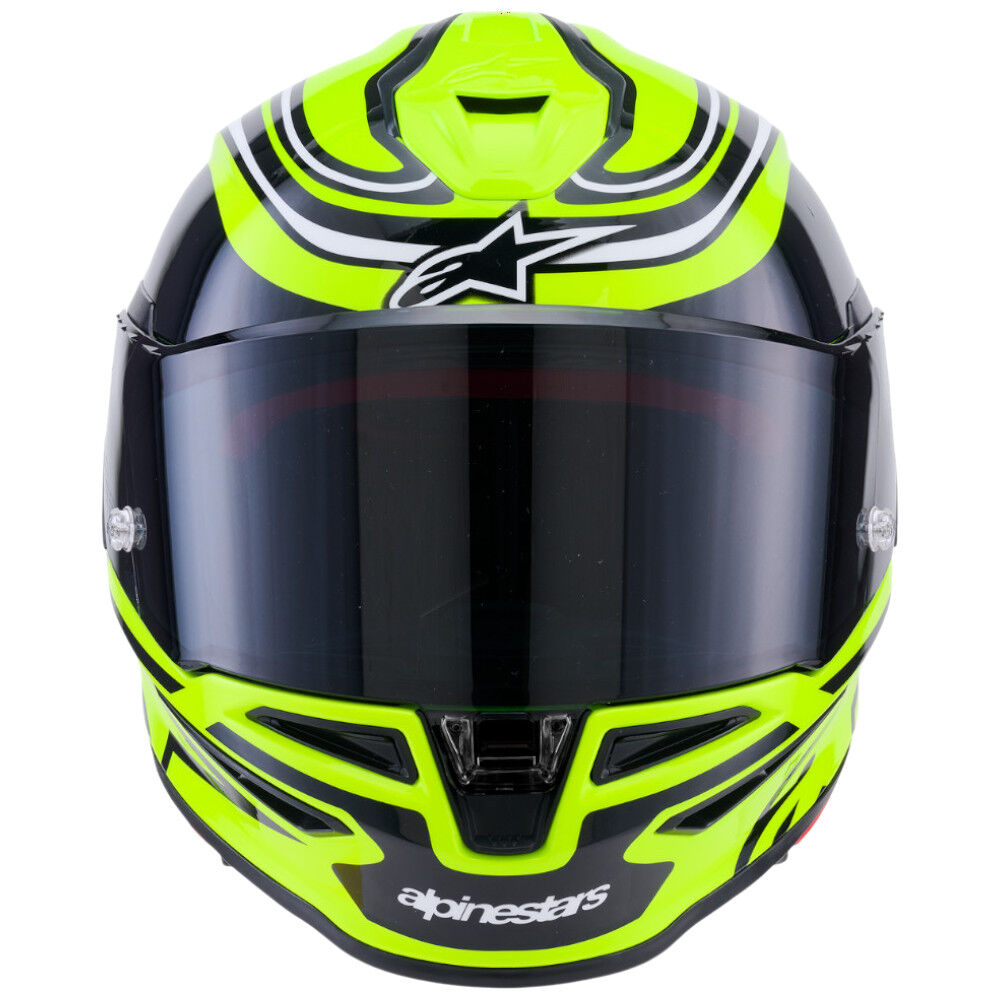 Alpinestars SR7 Zeal Fluro Yellow / Black / White Gloss