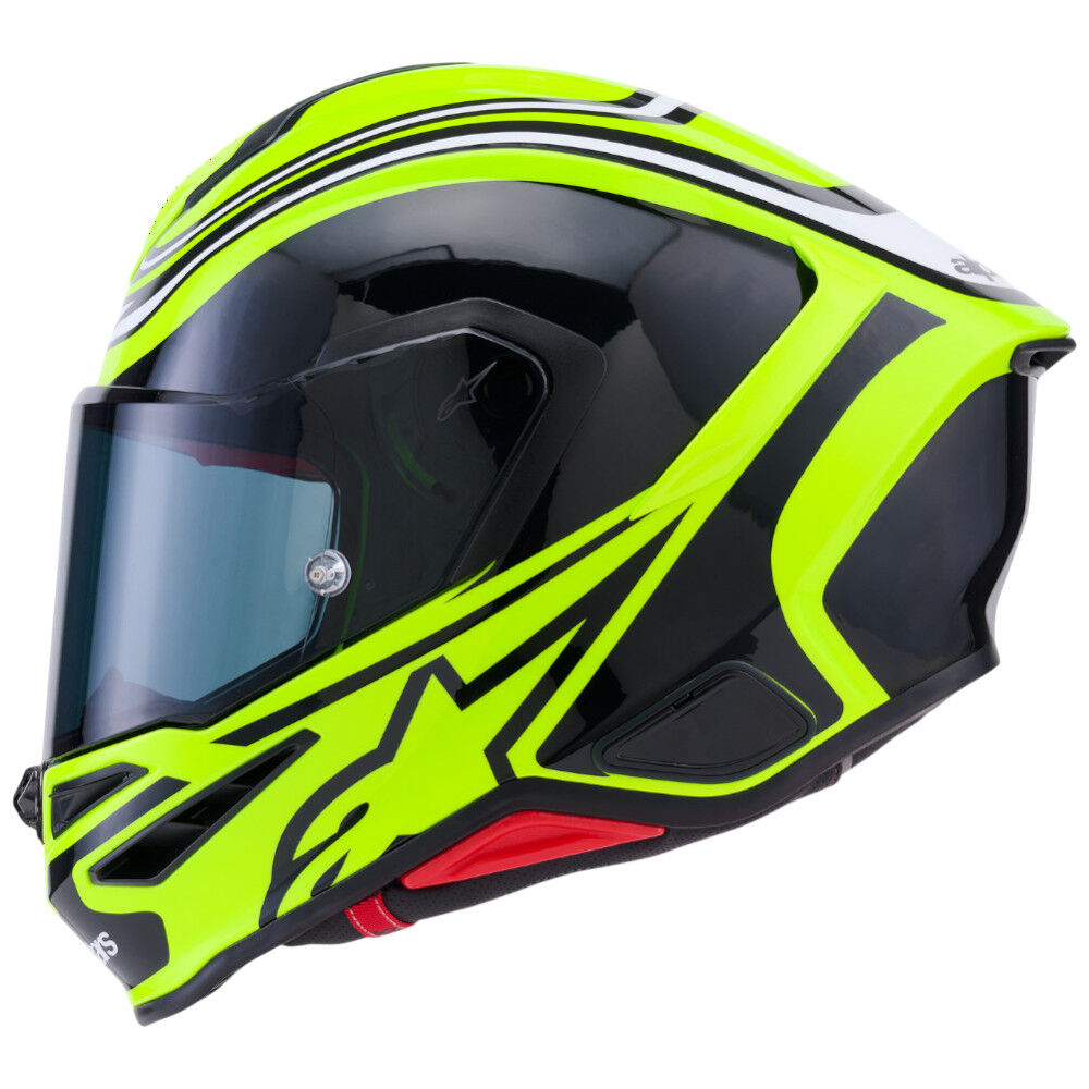 Alpinestars SR7 Zeal Fluro Yellow / Black / White Gloss