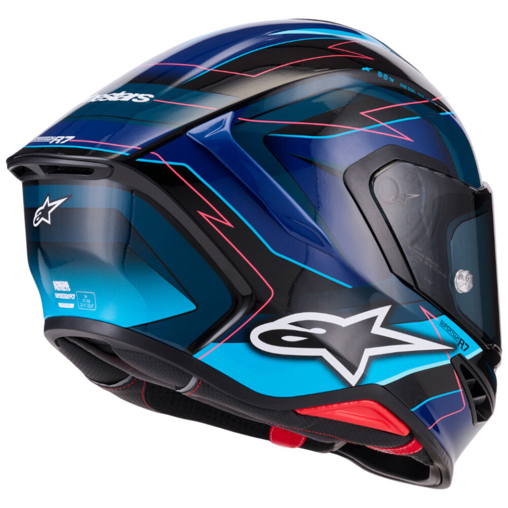 Alpinestars SR7 Kinetis Black / Blue / Pink / White Gloss