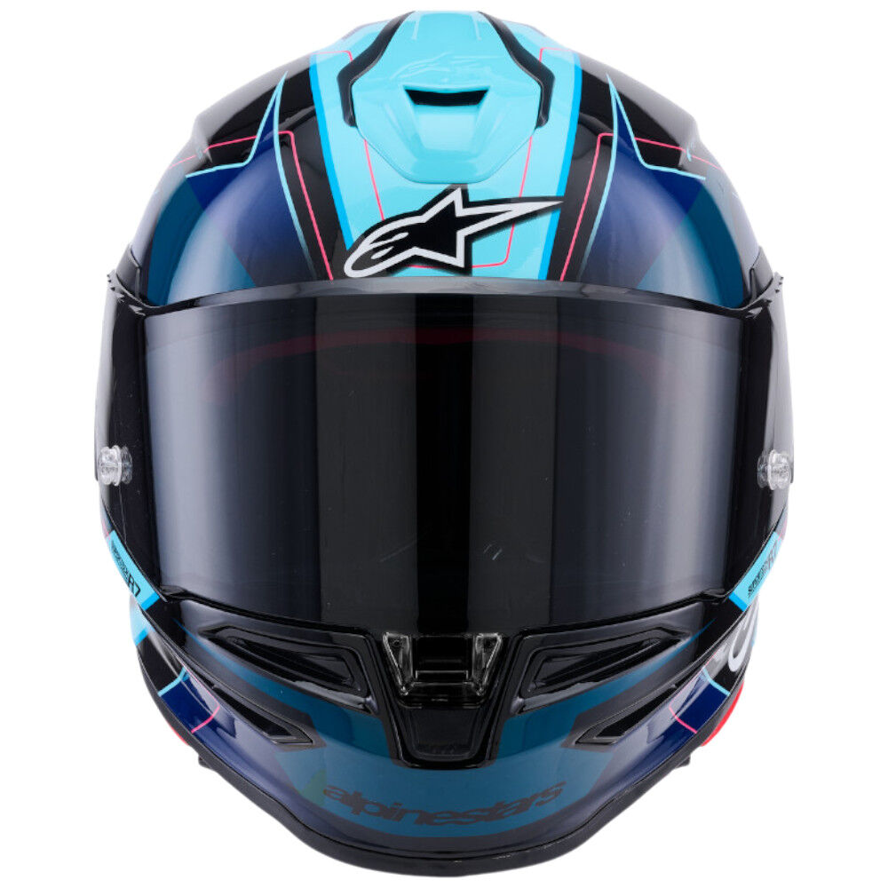 Alpinestars SR7 Kinetis Black / Blue / Pink / White Gloss