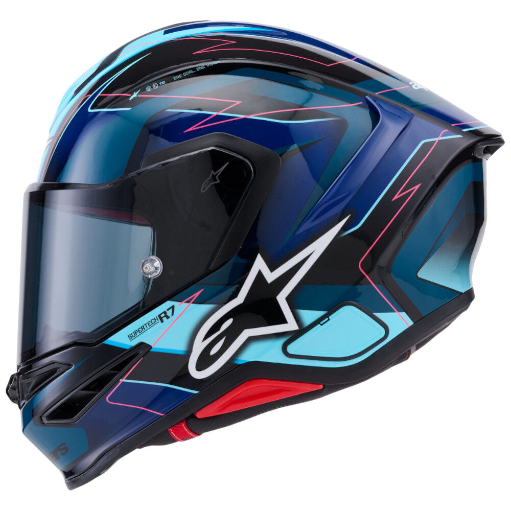 Alpinestars SR7 Kinetis Black / Blue / Pink / White Gloss