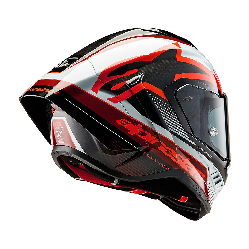 Alpinestars Supertech SR10 Helmet - Team Carbon Black / Red / White