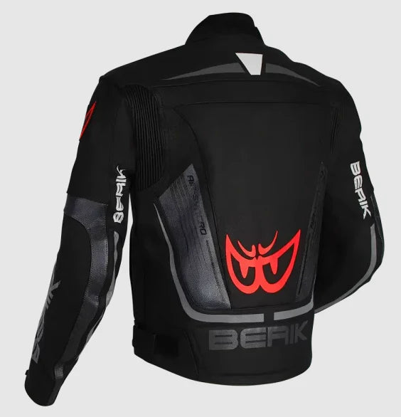 Berik Strada Leather Jacket - Black/White