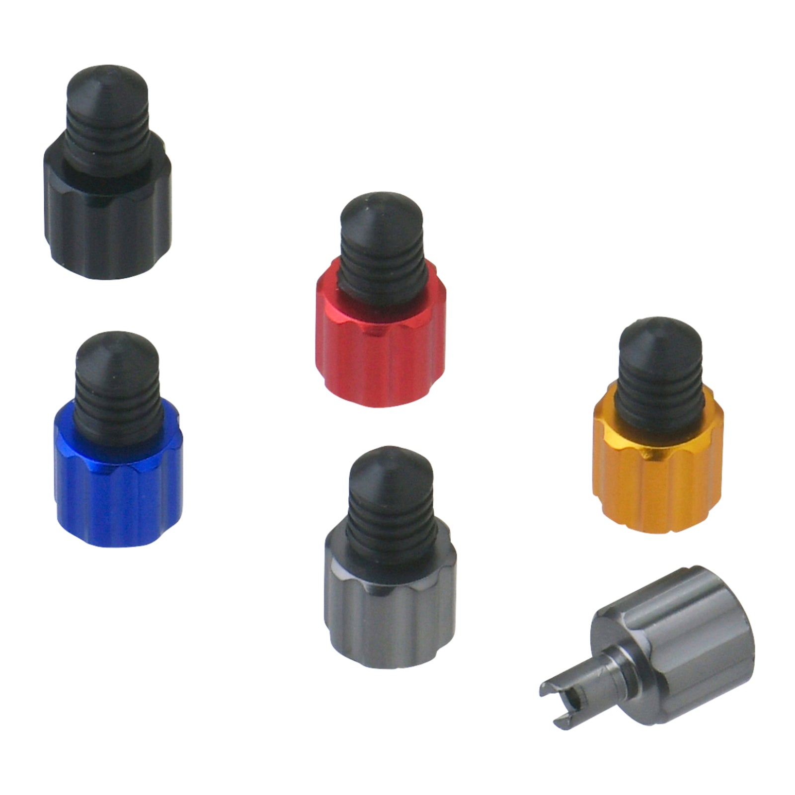 DRC Air Valve Caps with Valve Wrench (2 Pack) - Gold