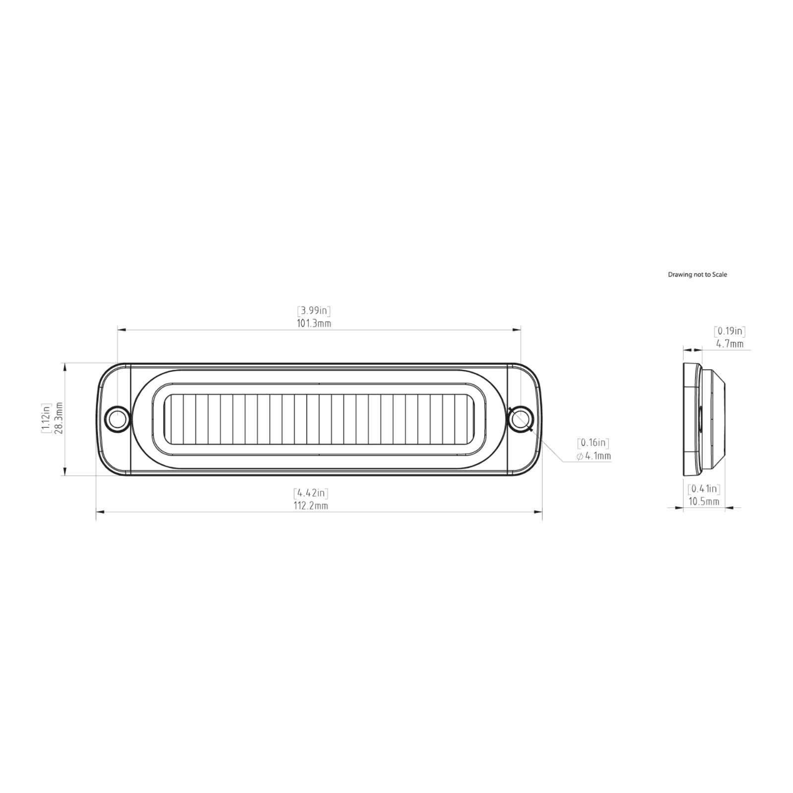 Denali B6 LED Brake Light Module - 6 LEDs Red 12V
