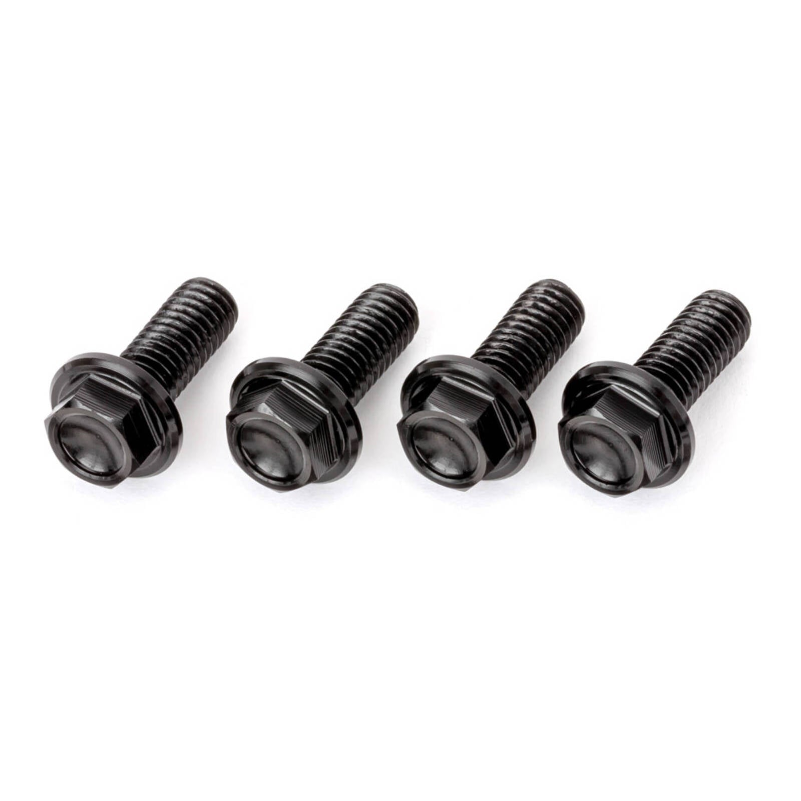 DRC Aluminium M6 Flange Bolts 20mm - Black (4 Pack)