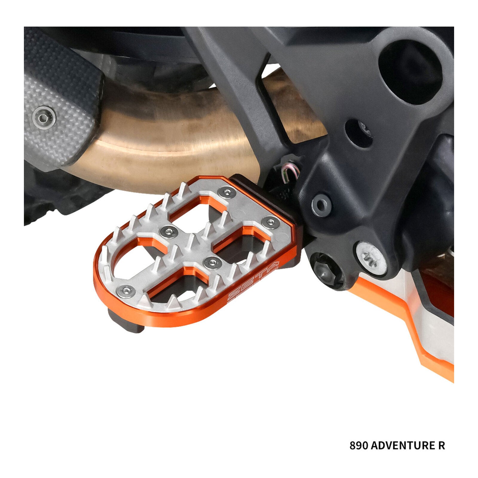 Zeta Adventure Foot Pegs - KTM - Orange