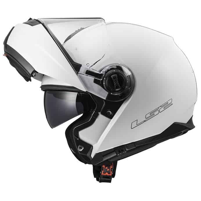 HELMET LS2 FF325 STROBE MODULAR WHITE GLOSS