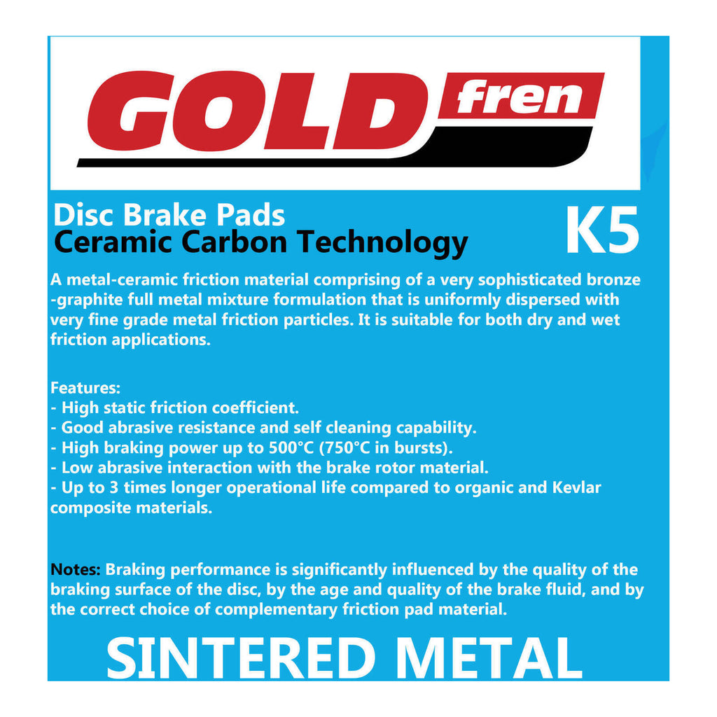 GOLDfren Brake Pads Off-Road Racing GF162 - K5 ( PR159 )