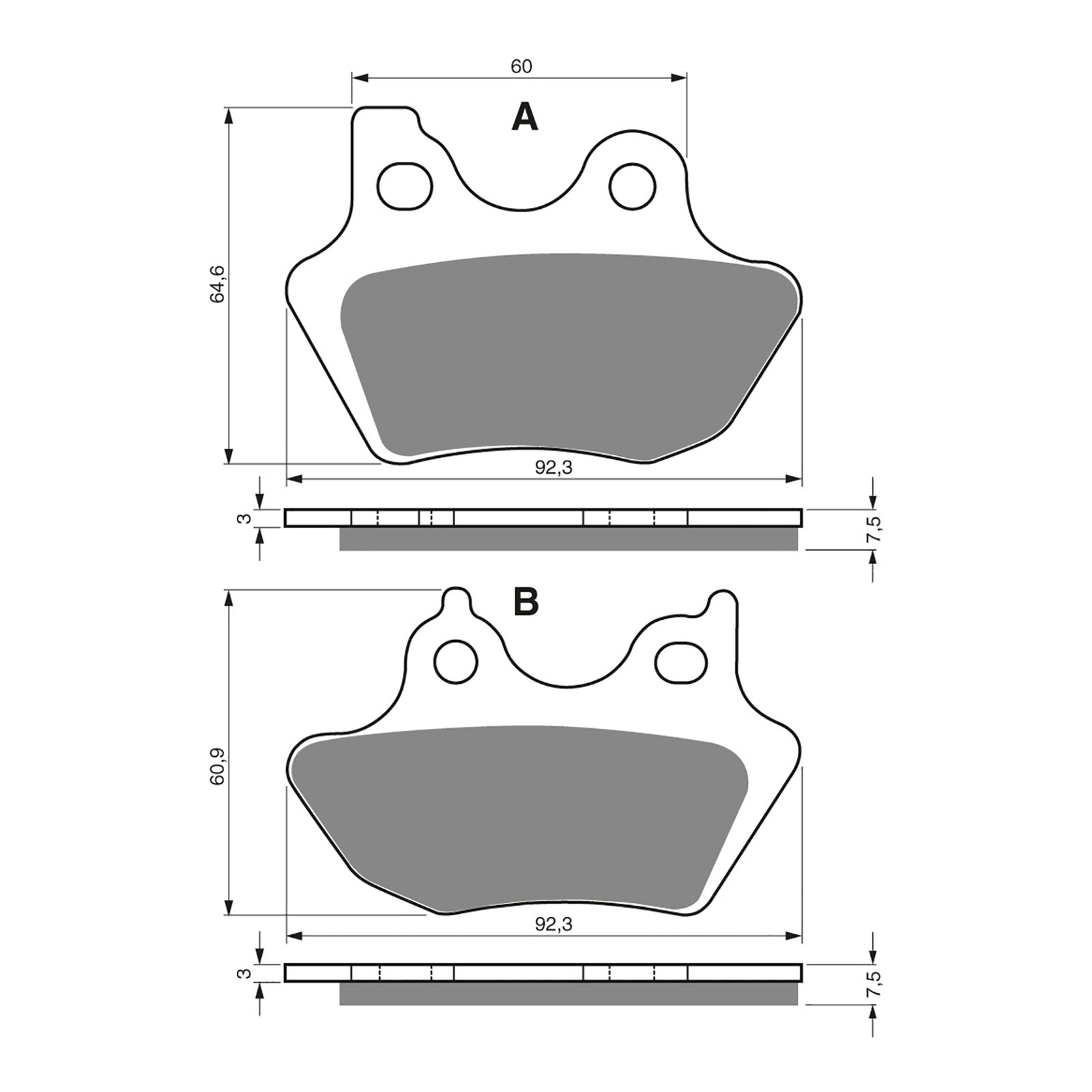 GOLDfren Brake Pads Sintered Sports GF181 - S3 ( PH279 / PH347 )