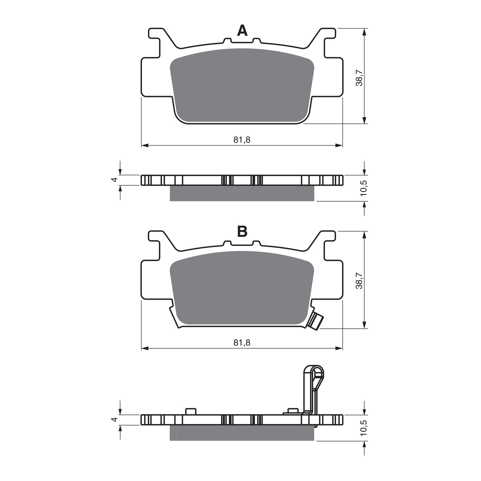 GOLDfren Brake Pads Off-Road Racing GF382 - K5 ( PR524 )