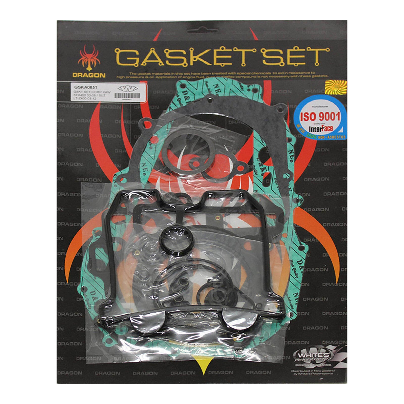 Whites Gasket Set Complete Kawasaki KFX400 '03-'08 / Suzuki LTZ400 '03-'12