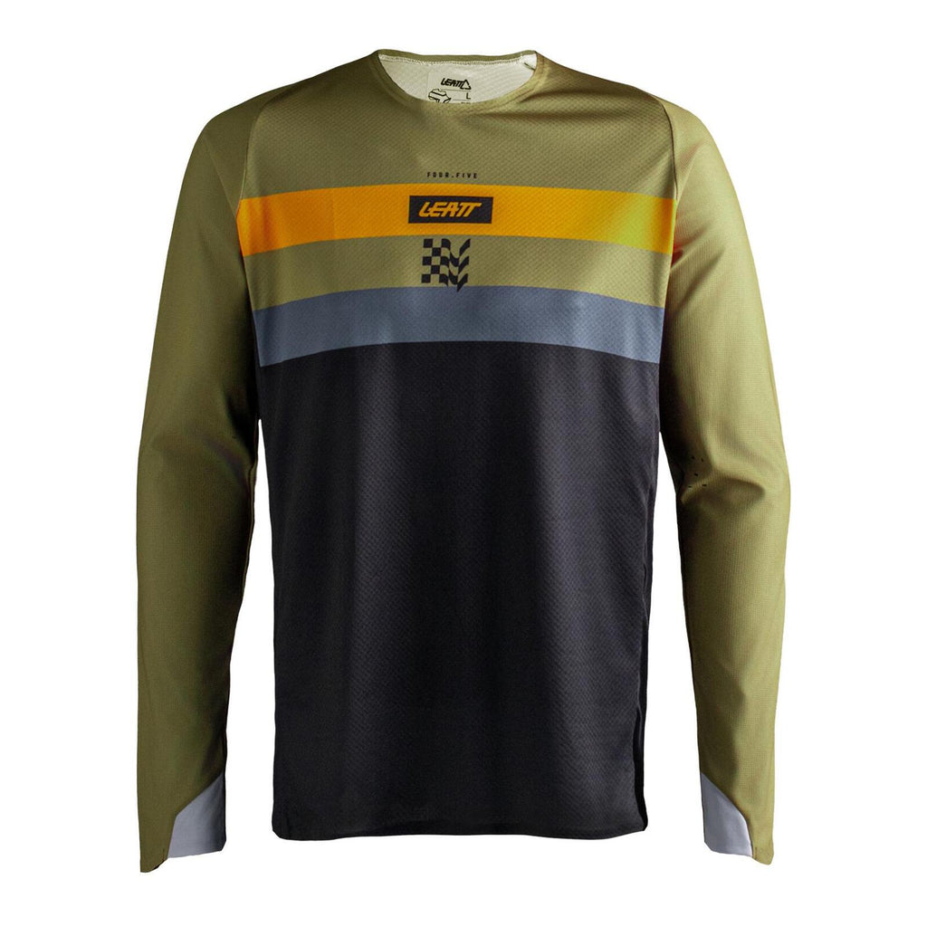 Leatt 4.5 Enduro Jersey - Striped Khaki Brown