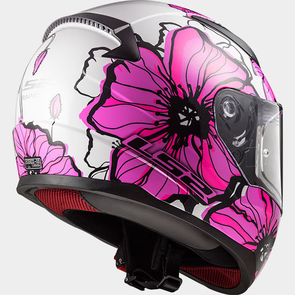 LS2 FF353 Rapid II Helmet - Poppies Pink 06