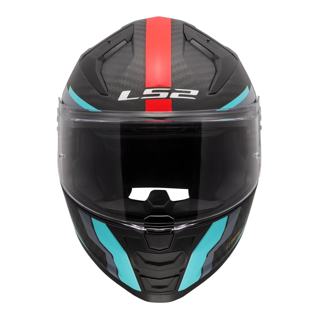 LS2 FF811 Vector II Carbon Grid Helmet - Cyan